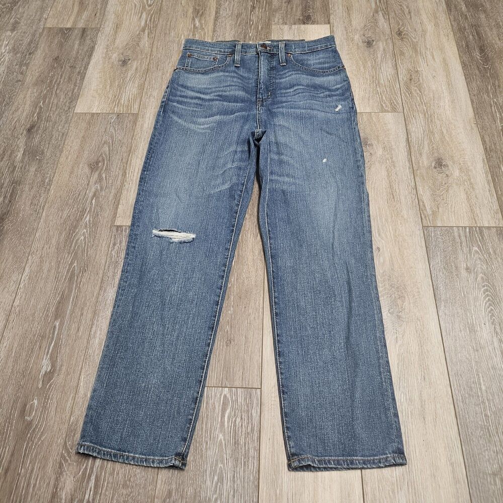 Madewell Classic Straight Blue Jeans Medium Wash High Rise Denim Women's 28 New